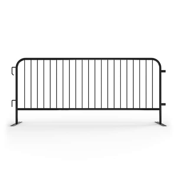 Angry Bull Barricades Steel Barricade, Powder Coating Steel, 44 in. Height, 8.5 ft. Length, 44 lb., Black AC-HDX85-FL-BK - main